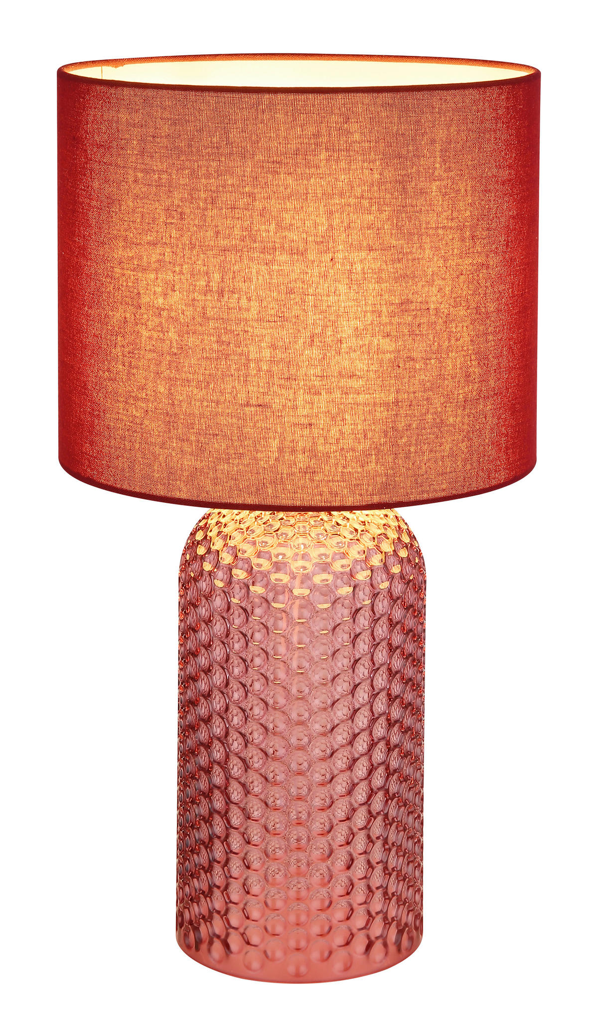 BORDSLAMPA SOFIA 26,5/50 cm   - vit/röd, Basics, glas/textil (26,5/50cm)