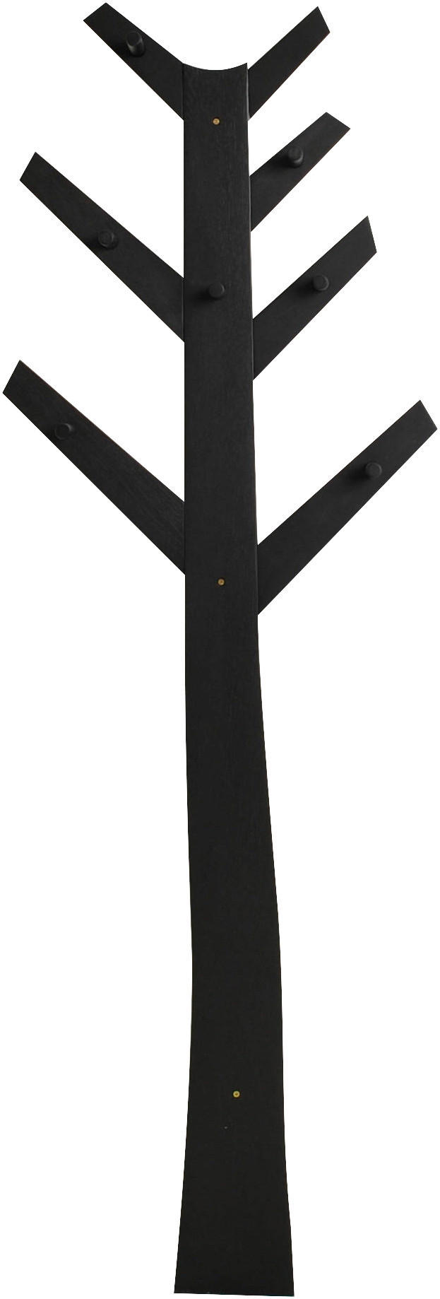 VÄGGHÄNGARE 50/160/11,5 cm  - svart, Basics, trä (50/160/11,5cm)