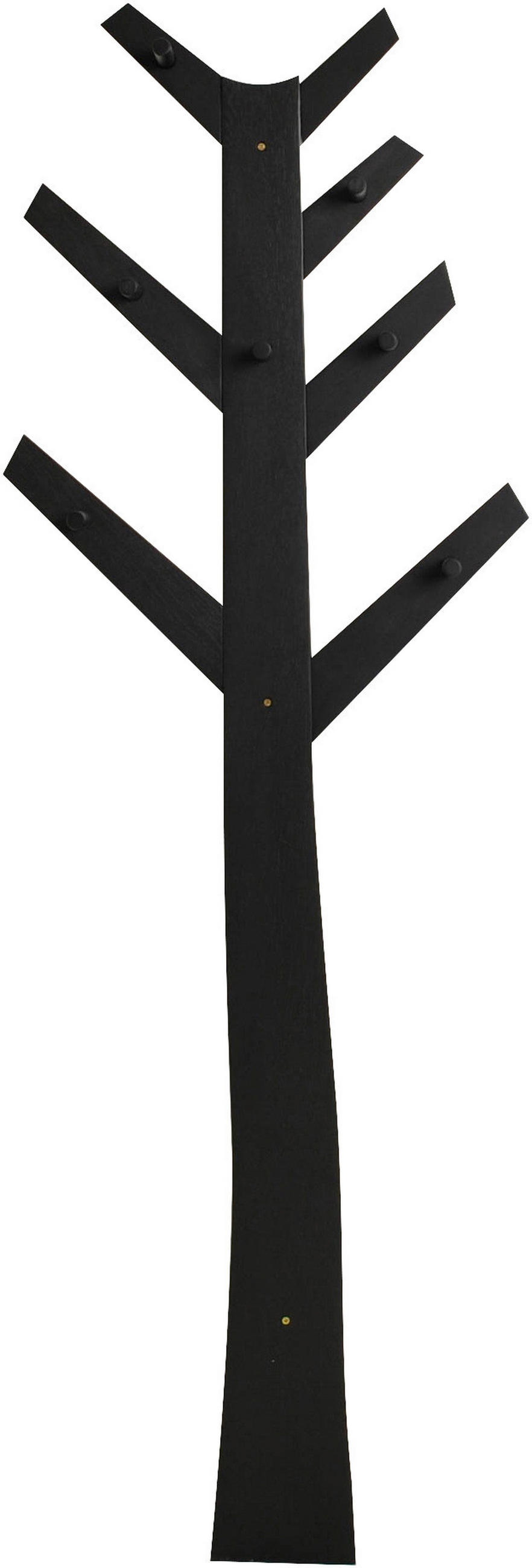 VÄGGHÄNGARE 50/160/11,5 cm  - svart, Basics, trä (50/160/11,5cm)