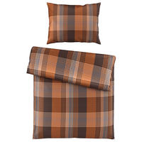 POSTEĽNÁ BIELIZEŇ, satén, tmavomodrá, koňaková, 140/200 cm - tmavomodrá/koňaková, Basics, textil (140/200cm) - Novel