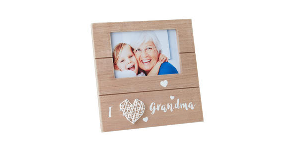 BILDERRAHMEN 21/21/2,4 cm - Braun/Weiß, Trend, Holzwerkstoff/Textil (21/21/2,4cm) - My Baby Lou