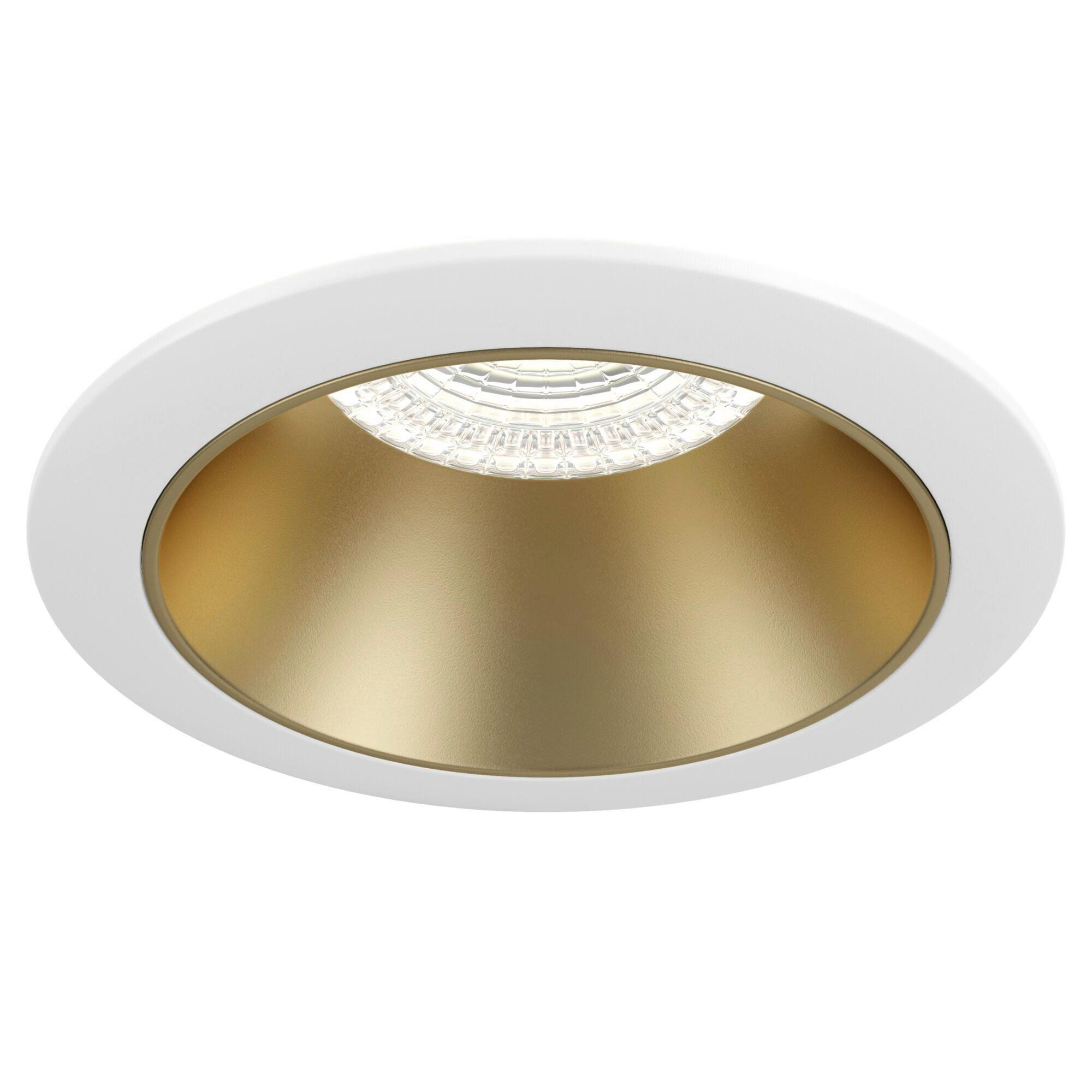 DECKENLEUCHTE Downlight 8.5/8,5/3,7 cm   - Goldfarben/Weiß, Trend, Metall (8.5/8,5/3,7cm) - MAYTONI