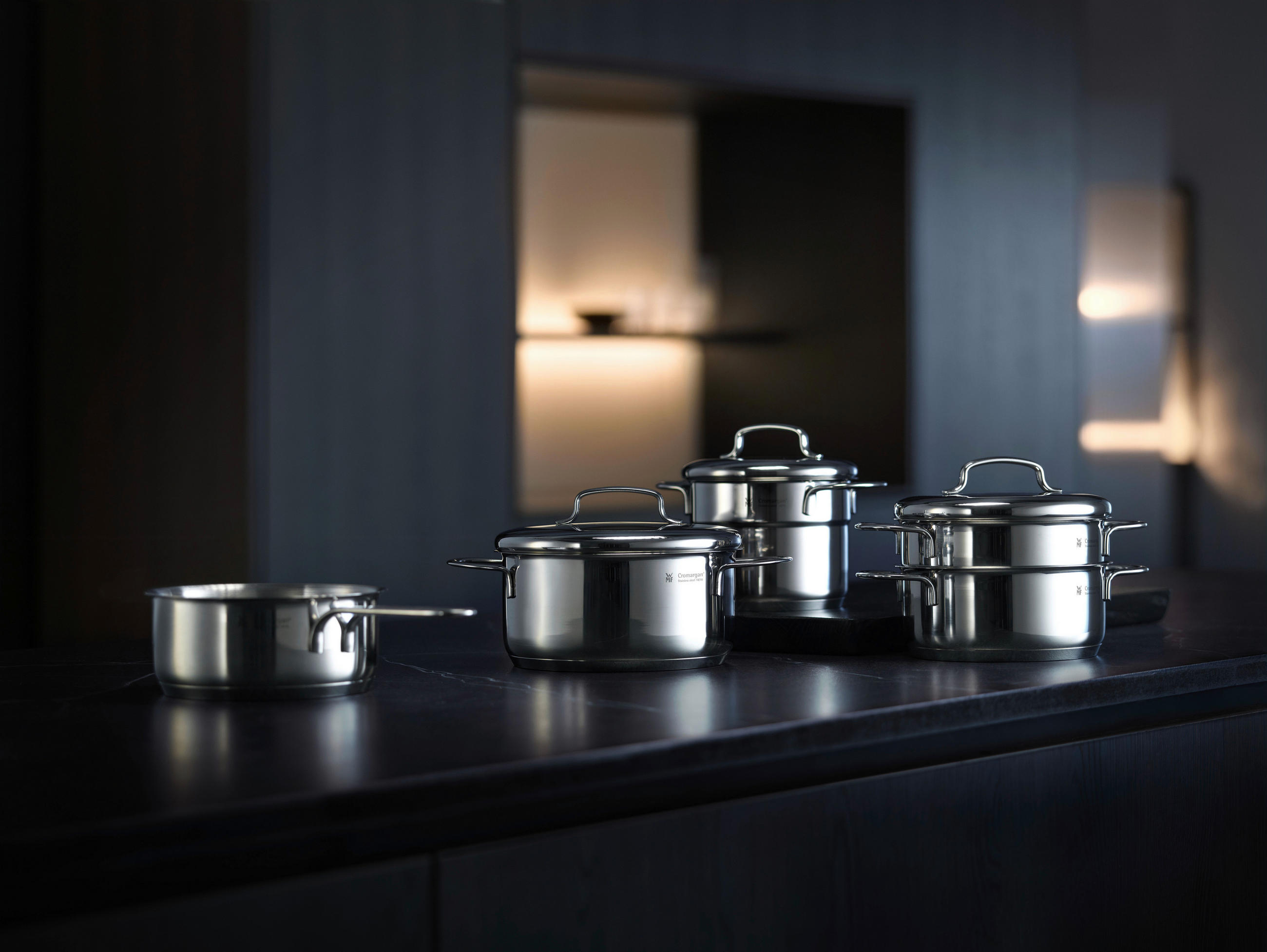 SET LONACA ZA KUHANJE MINI oplemenjeni čelik MINI - boje oplemenjenog čelika, Basics, metal - WMF