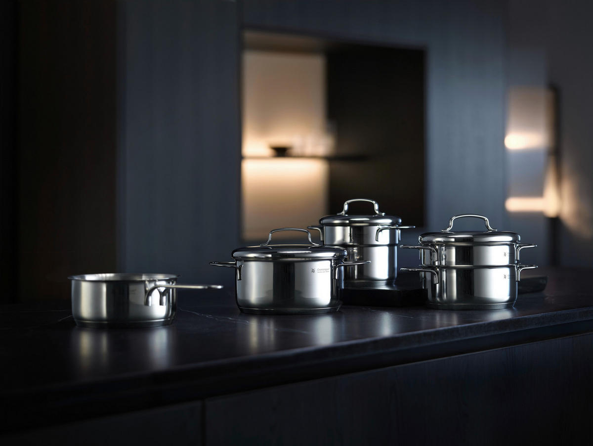 SET LONACA ZA KUHANJE MINI  oplemenjeni čelik   MINI  - boje oplemenjenog čelika, Basics, metal - WMF