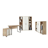 KANCELÁRIA, biela, dub sonoma,  - biela/dub sonoma, Modern, kov/kompozitné drevo - MID.YOU