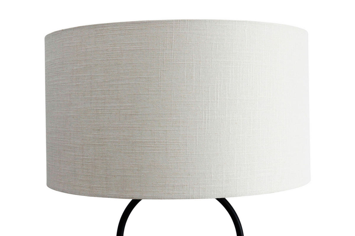 STEHLEUCHTE  34/155/34 cm   - Schwarz/Naturfarben, Design, Holz/Textil (34/155/34cm) - P & B