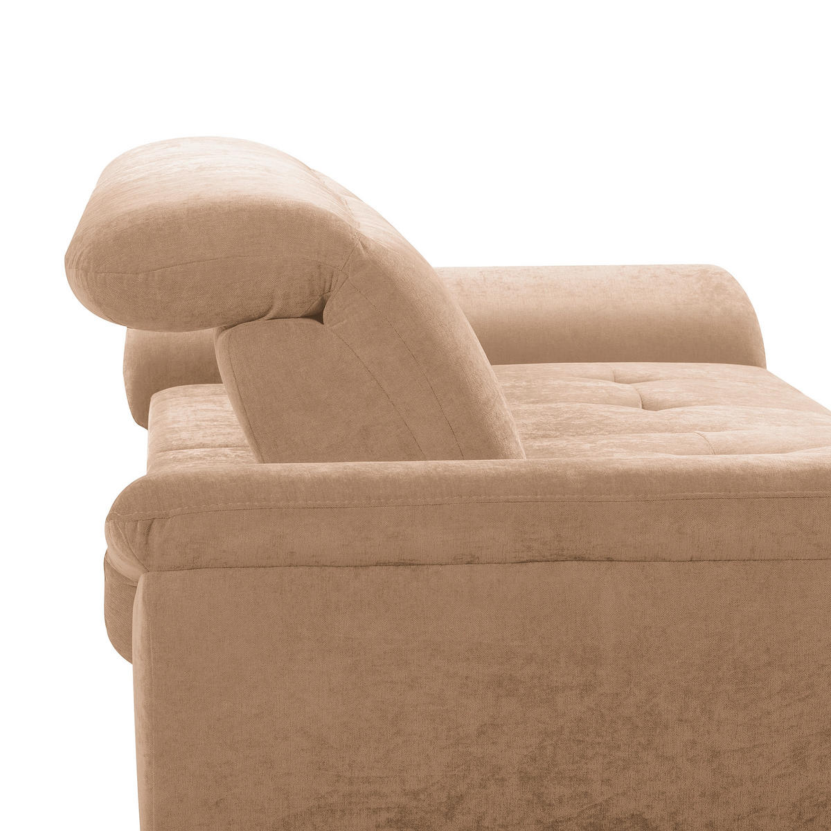 ECKSOFA 195/268 cm PRADO in Webstoff Rotbraun Bettkasten, Kopfteilverstellung, Sitztiefenverstellung  195/268 cm  - Rotbraun/Schwarz, Design, Textil/Metall (195/268cm) - Livetastic