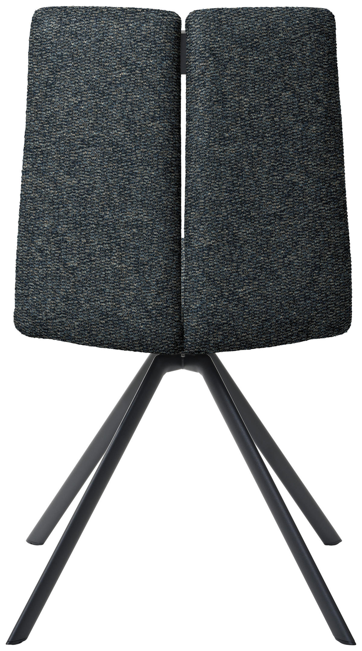 STUHL  Stoffauswahl Webstoff  - Graublau/Anthrazit, Design, Textil/Metall (50/92/64cm) - Venjakob