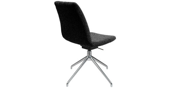 STUHL in Aluminium Flachgewebe Metall, Textil - Anthrazit/Alufarben, Design, Textil/Metall (46/81,5-84,5/55cm) - Johann Jakob