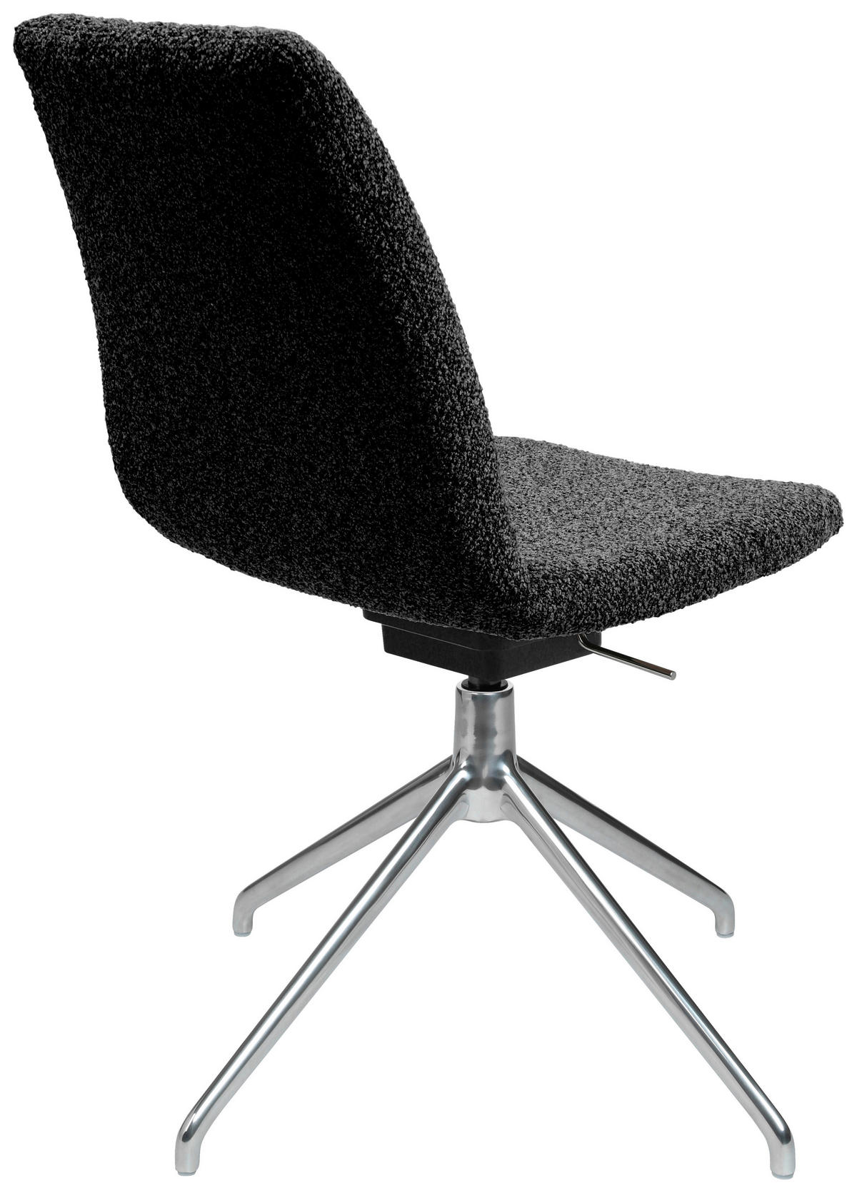 STUHL  in Aluminium Flachgewebe  - Anthrazit/Alufarben, Design, Textil/Metall (46/81,5-84,5/55cm) - Johann Jakob
