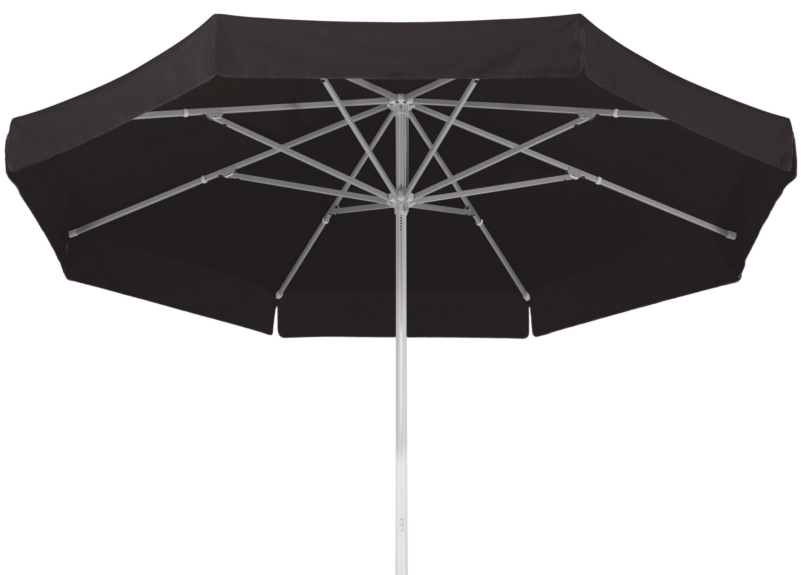 SLUNEČNÍK 300 cm - černá/barvy stříbra, Basics, kov/textil (300cm) - Schneider