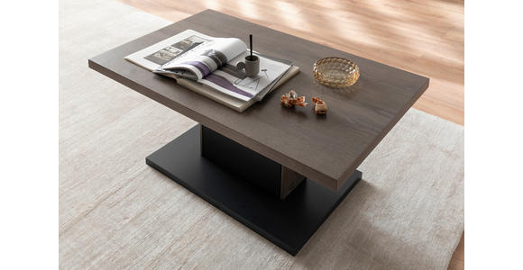 COUCHTISCH in Holz, Holzwerkstoff 105/65/45 cm - Eichefarben/Schwarz, Design, Holz/Holzwerkstoff (105/65/45cm) - Novel