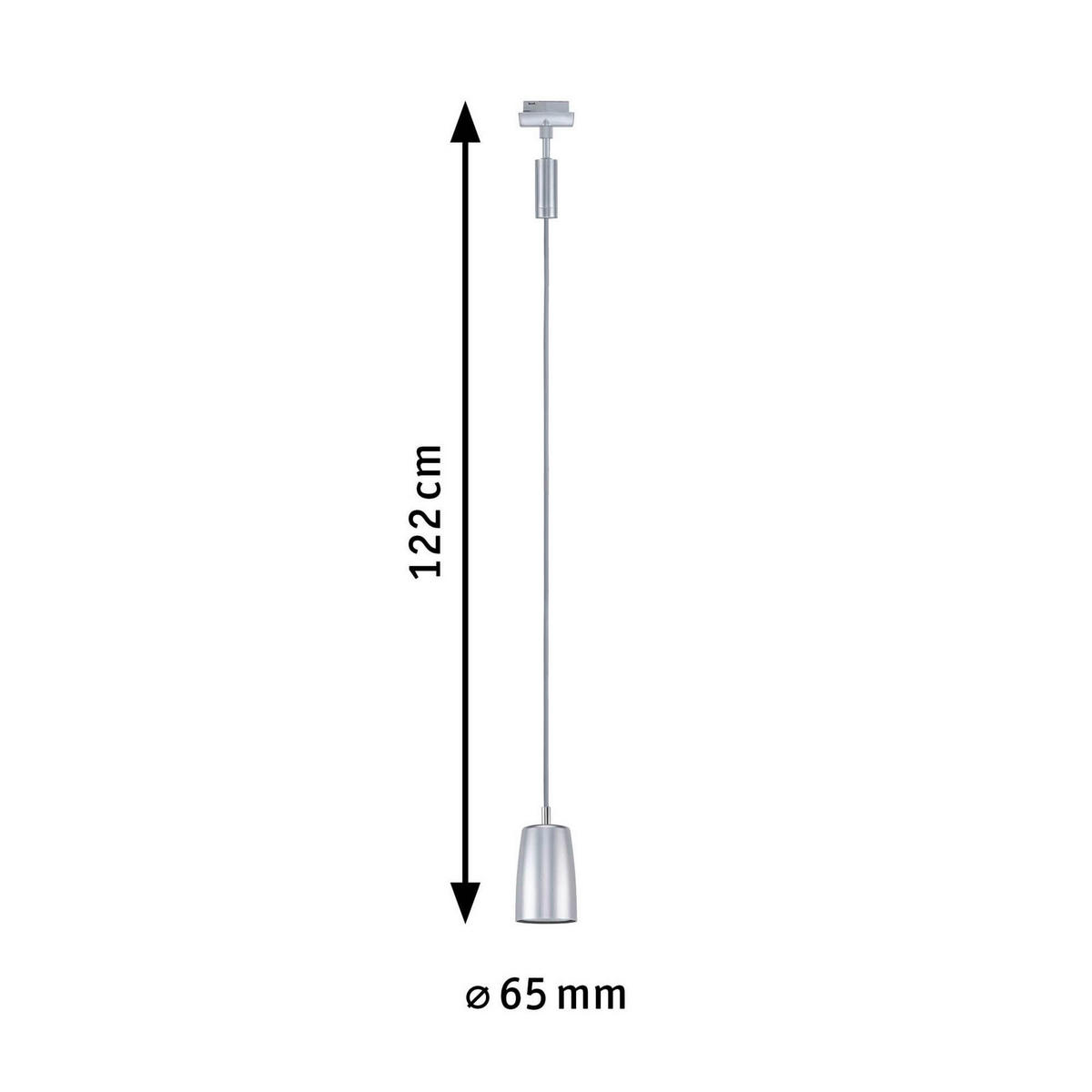 SCHIENENSYSTEM-HÄNGELEUCHTE URail Pendel Cover 6,5/122 cm   - Basics (6,5/122cm) - Paulmann