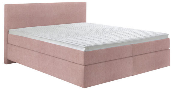 BOXSPRINGBETT 160/200 cm  in Rosa  - Schwarz/Rosa, KONVENTIONELL, Kunststoff/Textil (160/200cm) - Hom`in