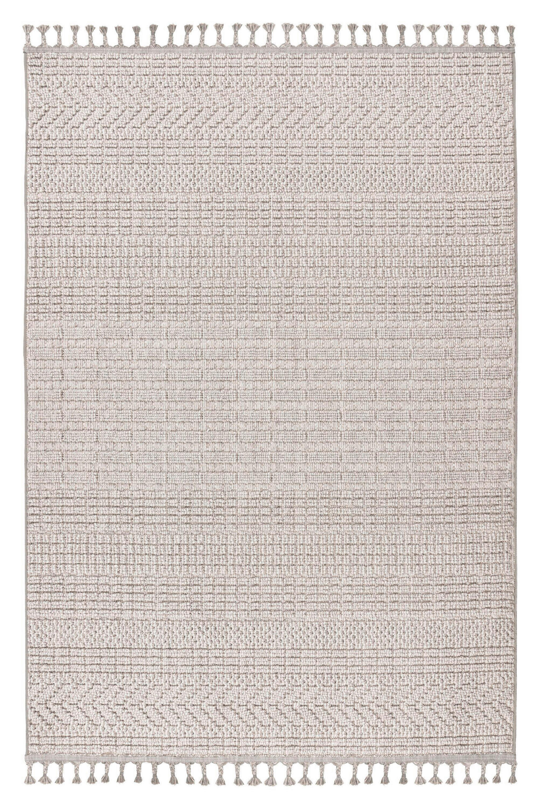 FLACHWEBETEPPICH 120/170 cm Silberfarben  - Silberfarben, Basics, Textil (120/170cm) - Kayoom