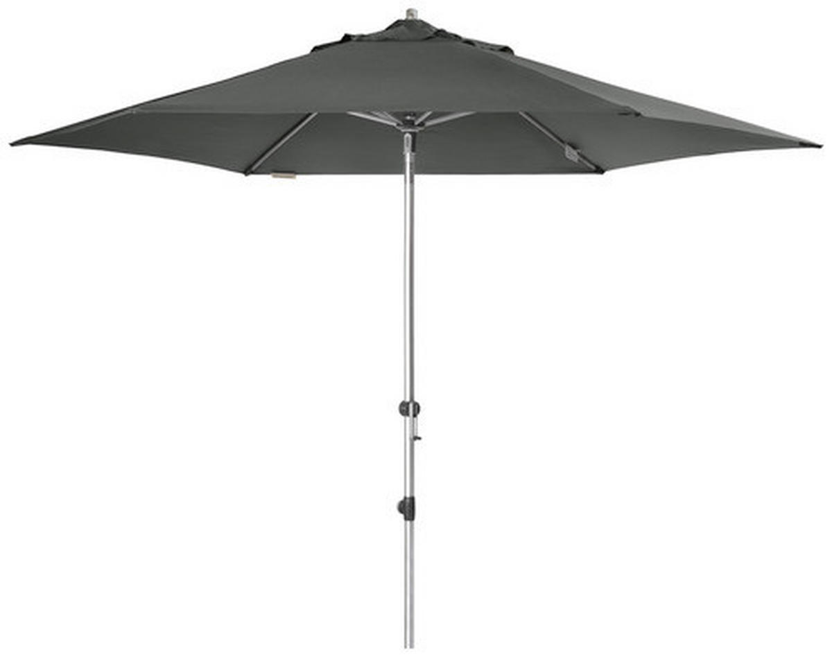 SONNENSCHIRM 320 cm Anthrazit  - Anthrazit/Alufarben, KONVENTIONELL, Textil/Metall (320/320cm) - Doppler
