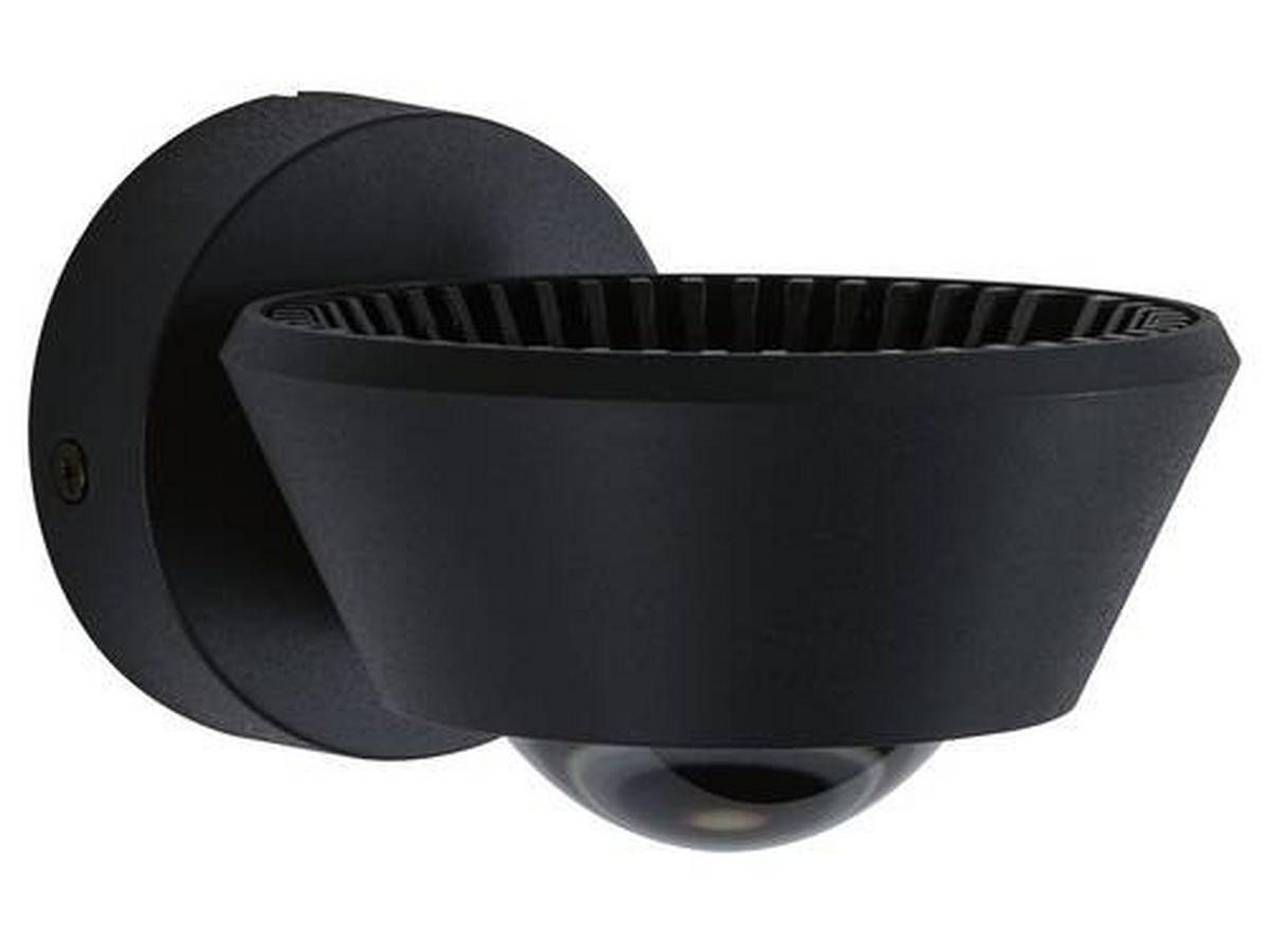 BADEZIMMER-WANDLEUCHTE 11,7/8 cm   - Schwarz, Basics, Kunststoff (11,7/8cm) - Paulmann