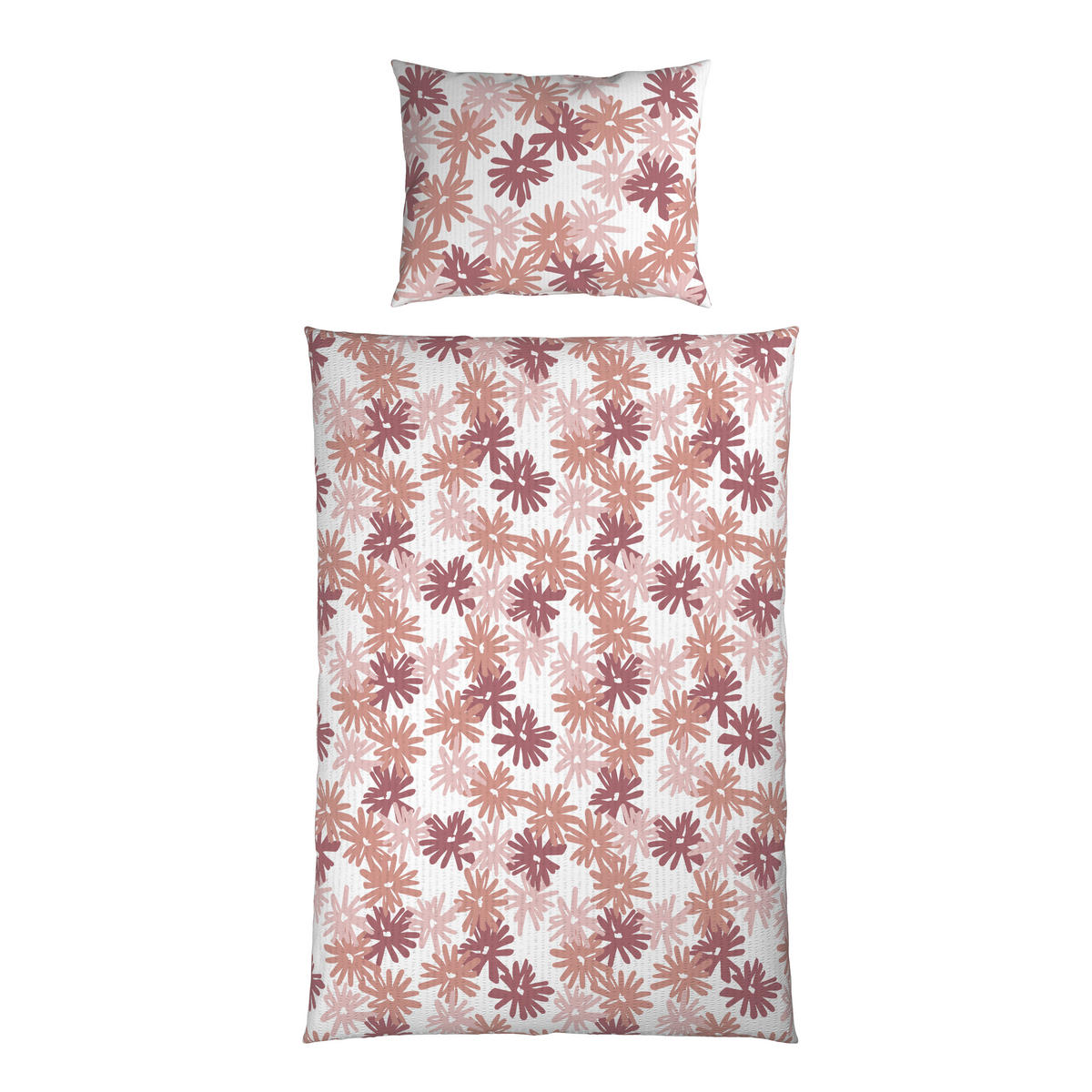 BETTWÄSCHE 2-teilig Seersucker 140/200 cm  - Rot, KONVENTIONELL, Textil (140/200cm) - Esposa