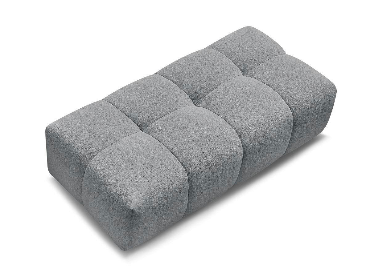 HOCKER EVEREST Flachgewebe Dunkelgrau  - Dunkelgrau/Schwarz, MODERN, Kunststoff/Textil (166/100/40cm)