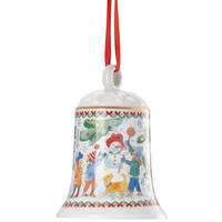 PORZELLANGLOCKE 2025 Weihnachtsspiele  - Multicolor, Basics, Keramik (8,8/12,2cm) - Hutschenreuther
