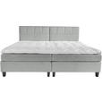 BOXSPRINGBETT 240/200 cm  in Hellgrau  - Wengefarben/Hellgrau, Trend, Holz/Textil (240/200cm) - Esposa