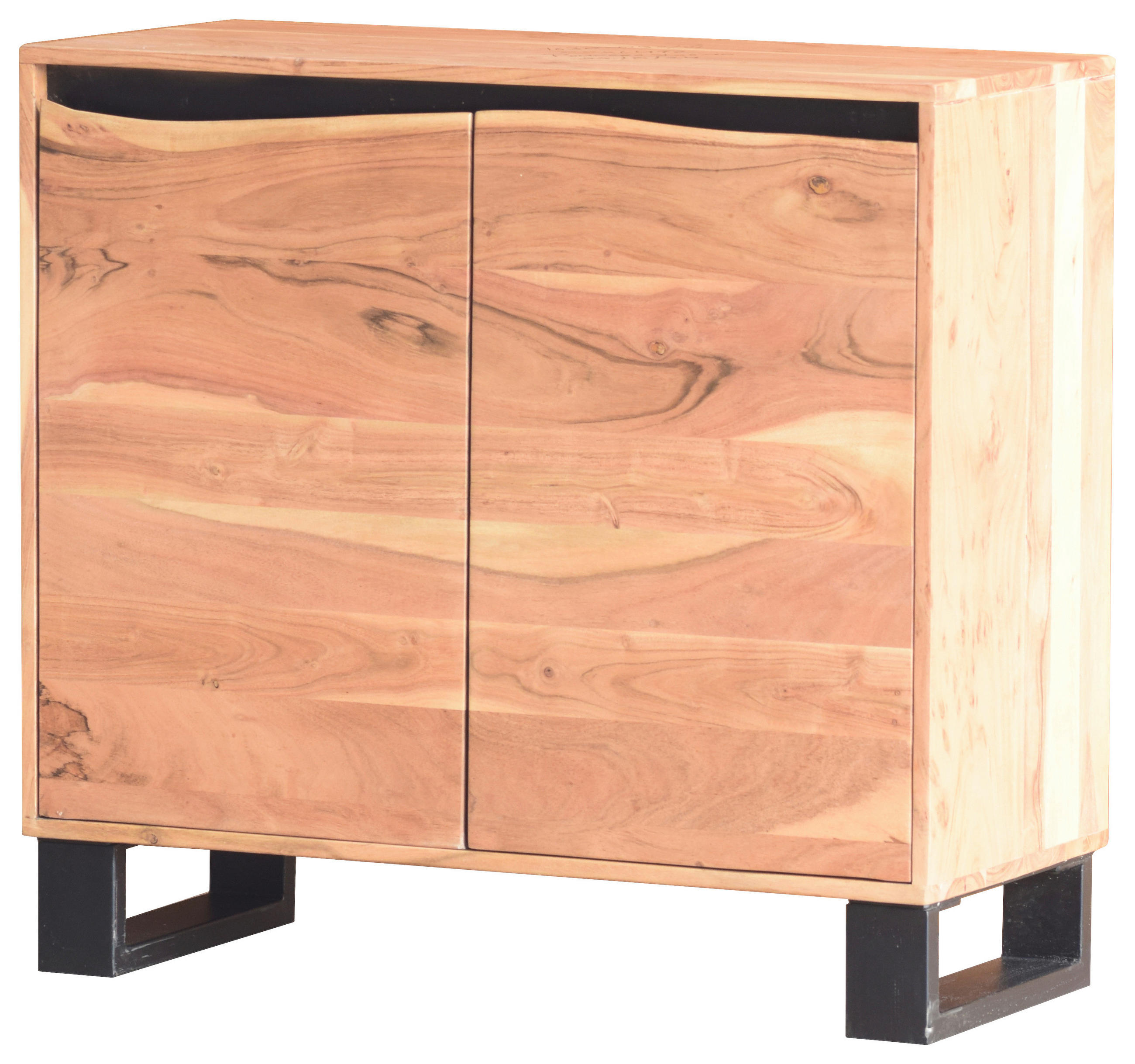 Livetastic ŠIROKÁ KOMODA, akácia, čierna, farba akácie, 85/80/40 cm