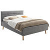LIT REMBOURRÉ 140/200 cm  in Grau  - Eichefarben/Birkefarben, Konventionell, Holz/Textil (140/200cm) - Boxxx