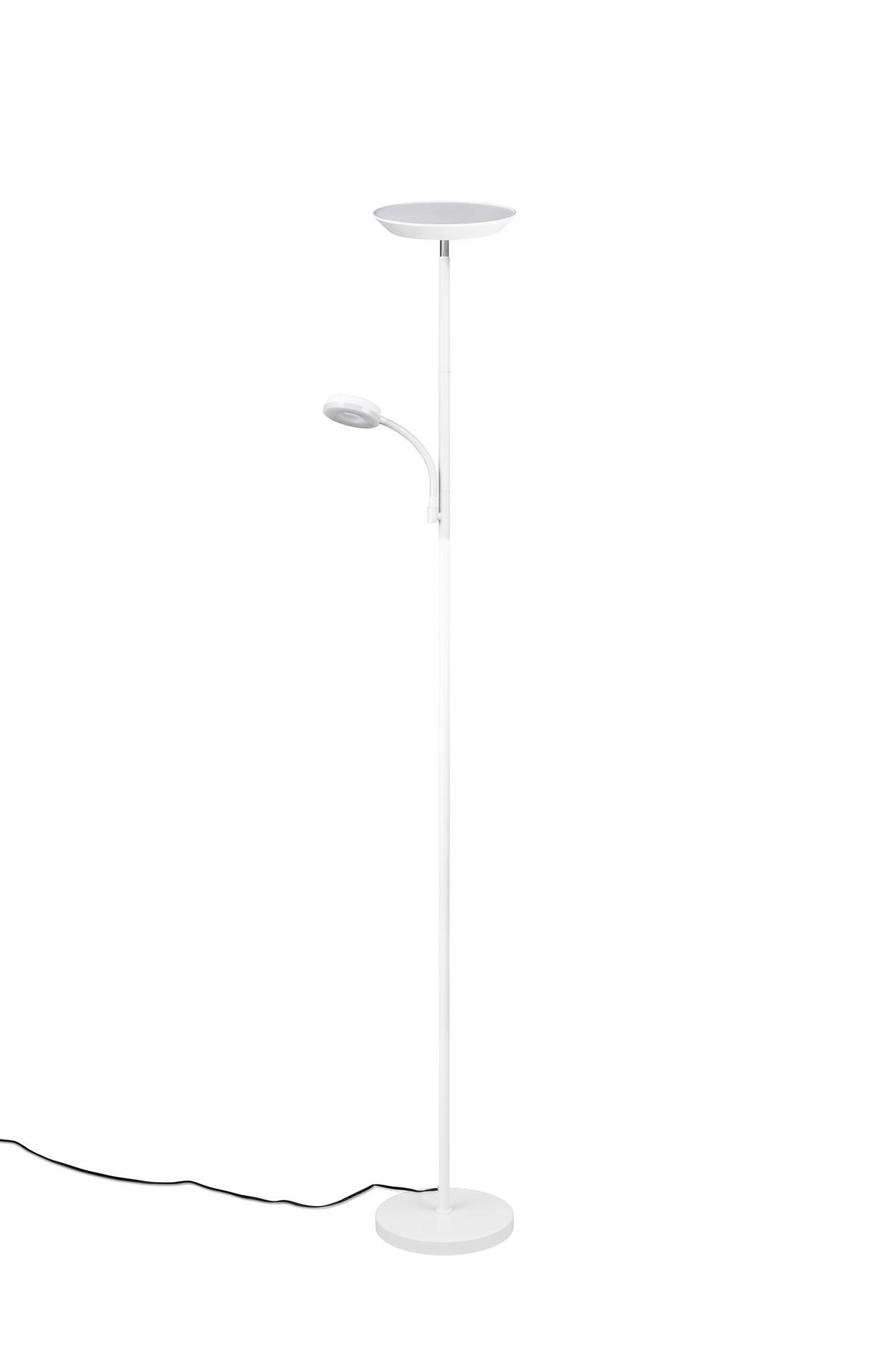 PODNA LED LAMPA - bela, Osnovno, metal/plastika (25/178cm)