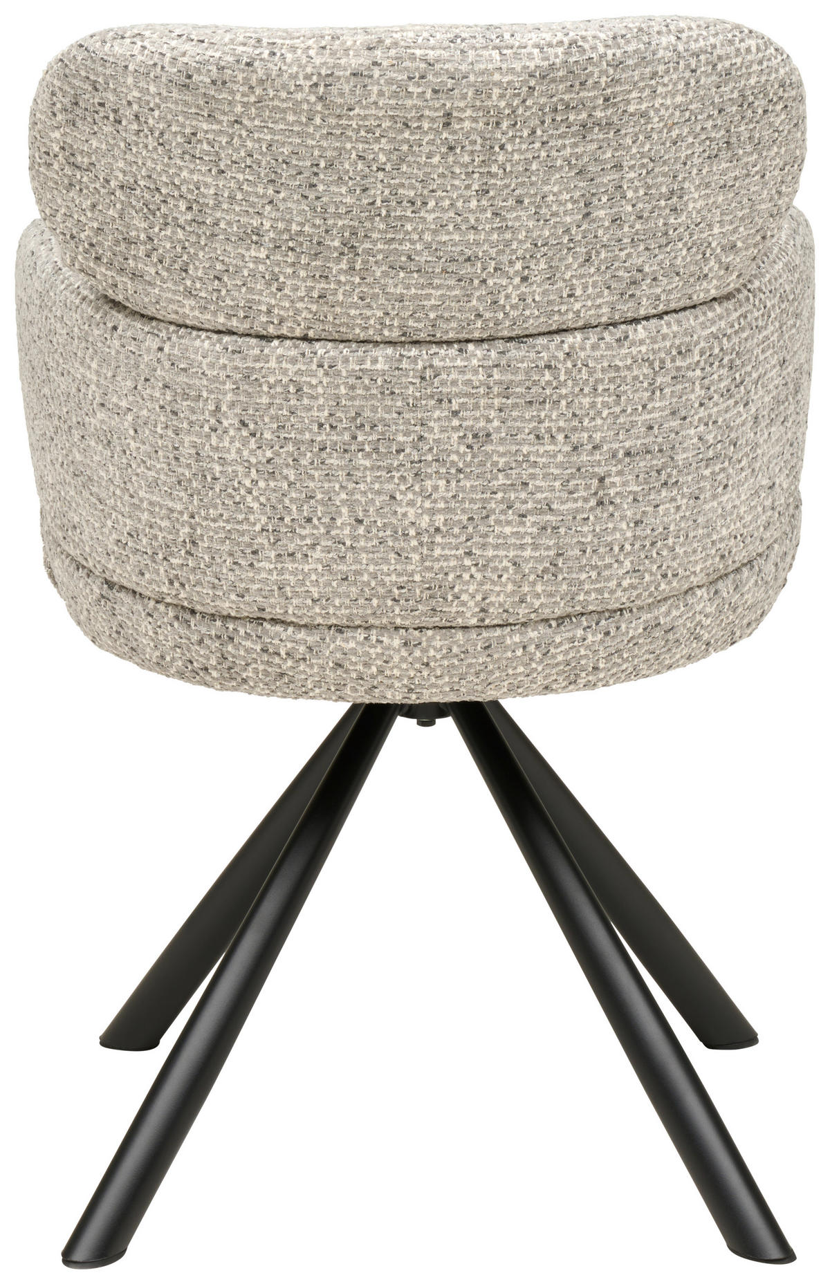 ARMLEHNSTUHL  Sitzfläche 360° drehbar Webstoff  - Hellgrau/Schwarz, MODERN, Textil/Metall (60/84/64cm) - MID.YOU
