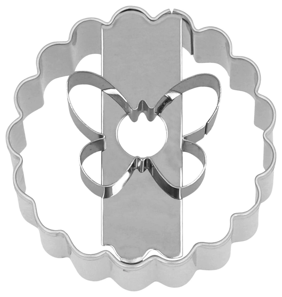 KEKSAUSSTECHFORM - Silberfarben, Basics, Metall (5,0/5,0/3,5cm) - Birkmann