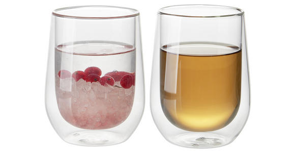 TEEGLAS 2-teilig - Klar, Design, Glas (8/11cm) - Novel
