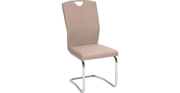 SCHWINGSTUHL in Metall, Textil Braun, Chromfarben - Chromfarben/Braun, Design, Textil/Metall (58,5/99,5/46cm) - Hom`in