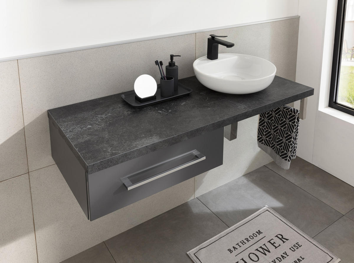 UNTERSCHRANK 60/20,9/48,8 cm   - Chromfarben/Anthrazit, KONVENTIONELL, Holzwerkstoff/Metall (60/20,9/48,8cm) - Voleo