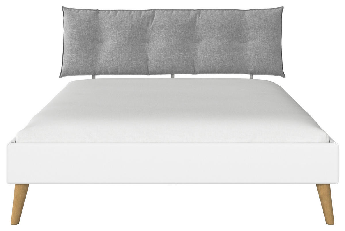 BETT 180/200 cm  in Weiß  - Wildeiche/Weiß, Design, Holz/Holzwerkstoff (180/200cm) - Carryhome