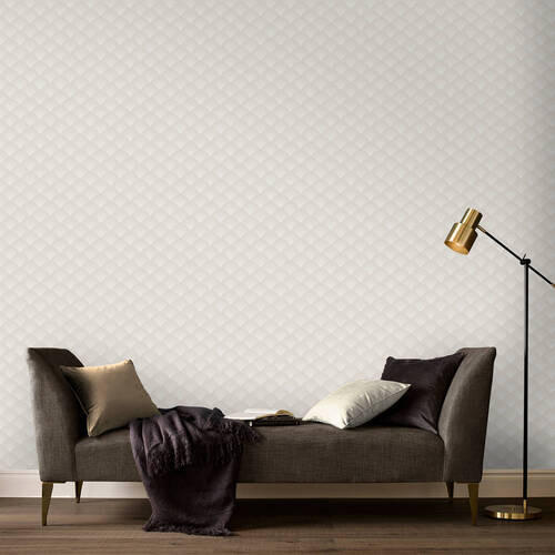 VLIESTAPETE  - Taupe/Weiß, Basics, Papier/Kunststoff (52/1000cm) - Xora