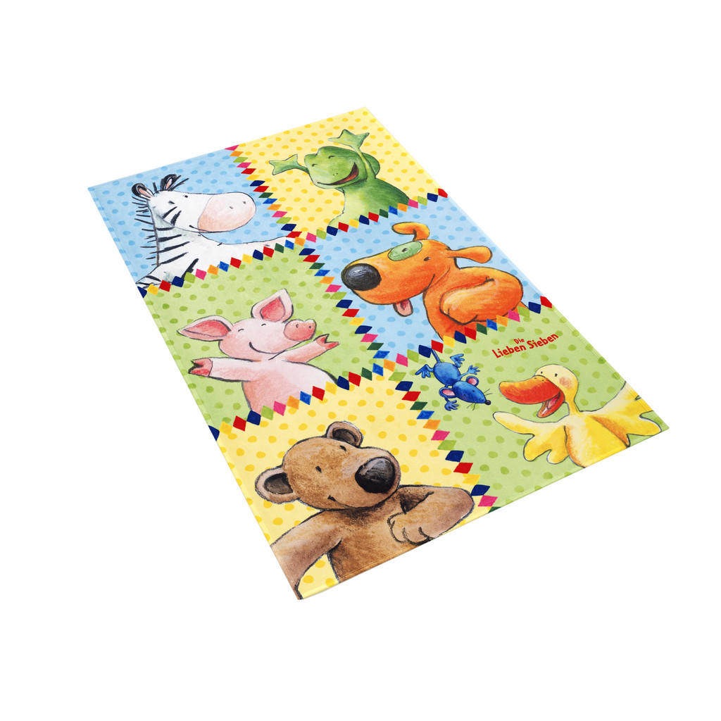Thumbnail - Xxxl Kinderteppich Die Lieben Sieben, Blau, Gelb, Grün, Hellblau, Hellgrün, Hellgelb, Textil, Tier, rechteckig, 140x200 ...