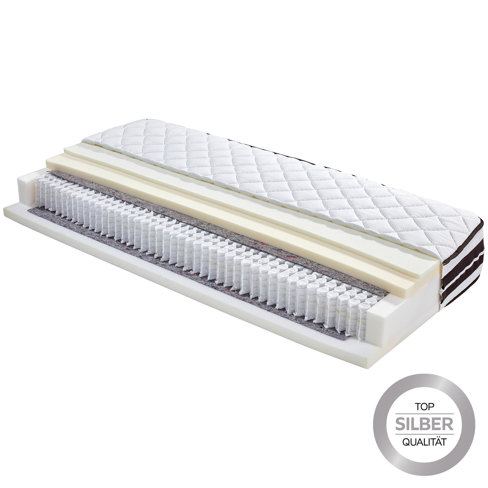 Taschenfederkernmatratze Cecile 120x200cm Mittelfest
