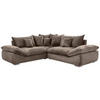 ECKSOFA in Velours Braun  - Chromfarben/Braun, Konventionell, Kunststoff/Textil (247/247cm) - Carryhome