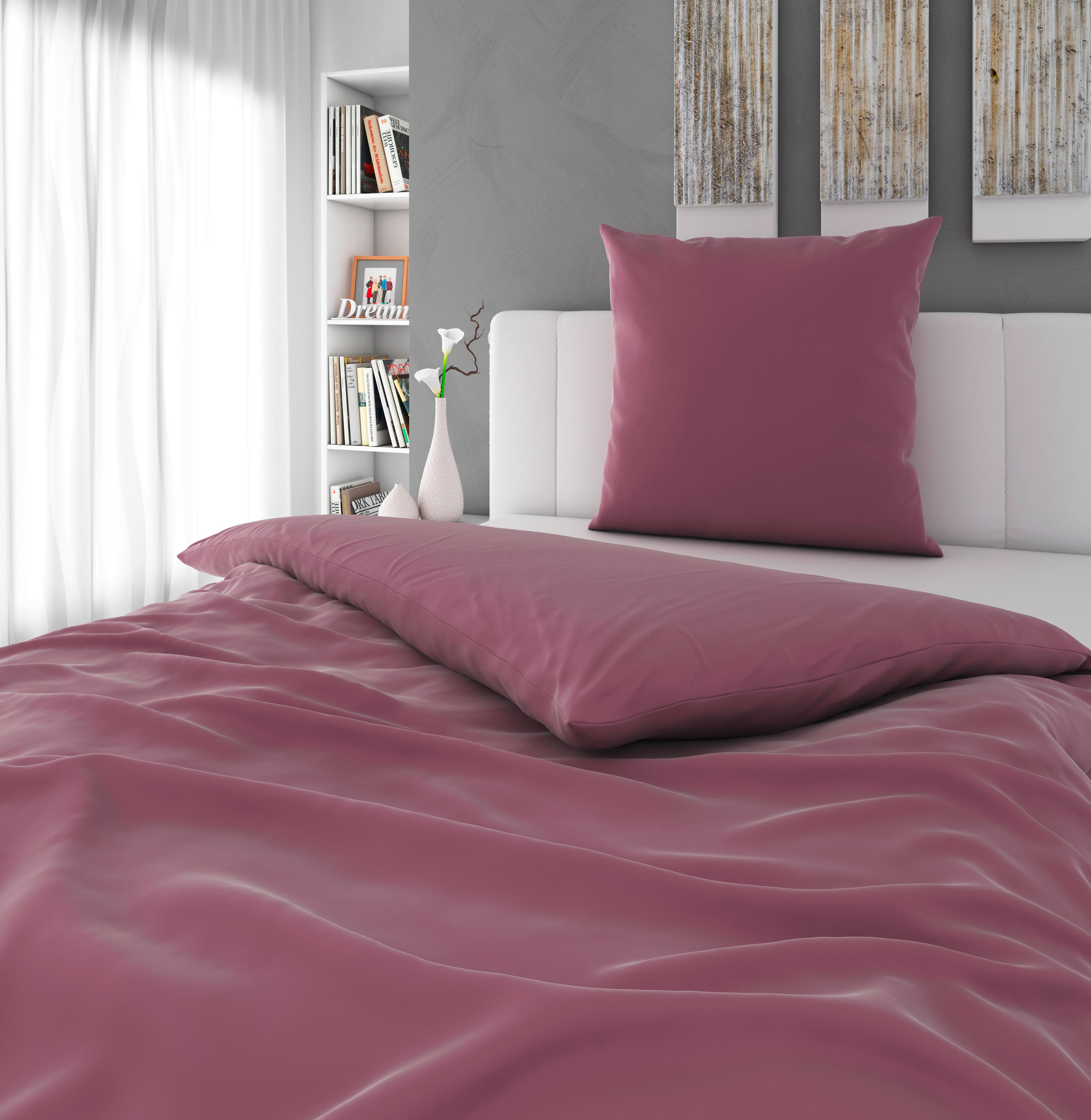 BETTWÄSCHE Satin 200/200 cm  - Mauve, Textil (200/200cm) - Nouvel
