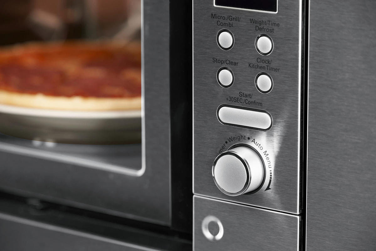 EINBAUMIKROWELLE MW800  - Edelstahlfarben, Trend, Glas/Metall (59,5/38,8/34,4cm) - Respekta