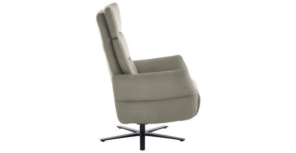 RELAXSESSEL in Leder Hellgrau  - Hellgrau/Schwarz, Design, Leder/Metall (82/119/85cm) - Dieter Knoll