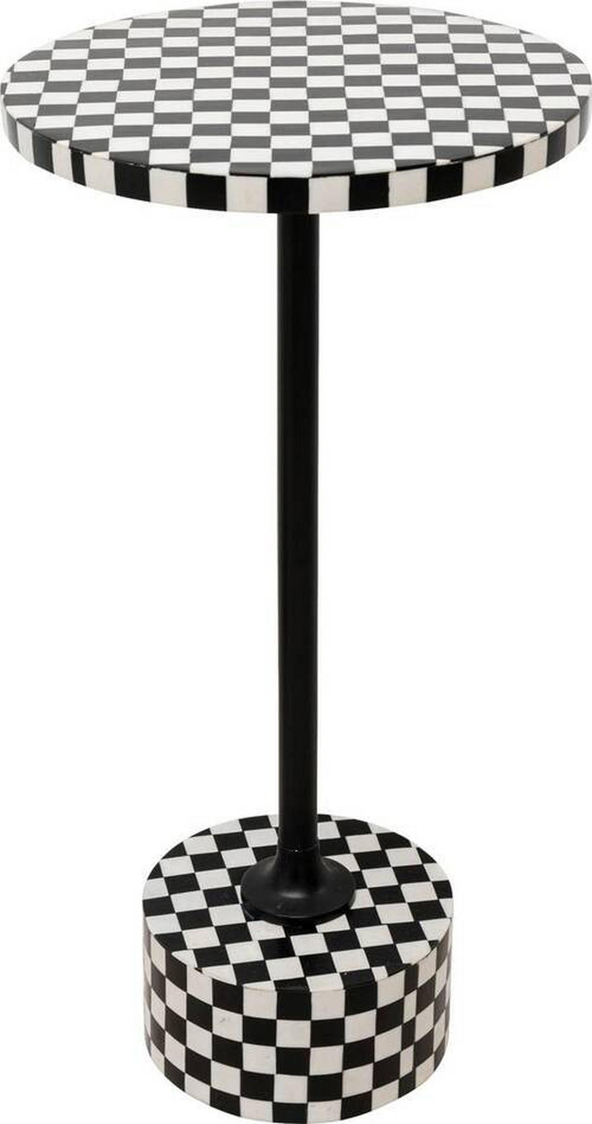 ODKLÁDACÍ STOLEK, černá, bílá - bílá/černá, Design, kov/kompozitní dřevo (25/25/50cm) - Kare-Design