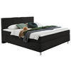 BOXSPRINGBETT 140/200 cm  in Schwarz  - Chromfarben/Schwarz, Konventionell, Kunststoff/Textil (140/200cm) - Hom`in