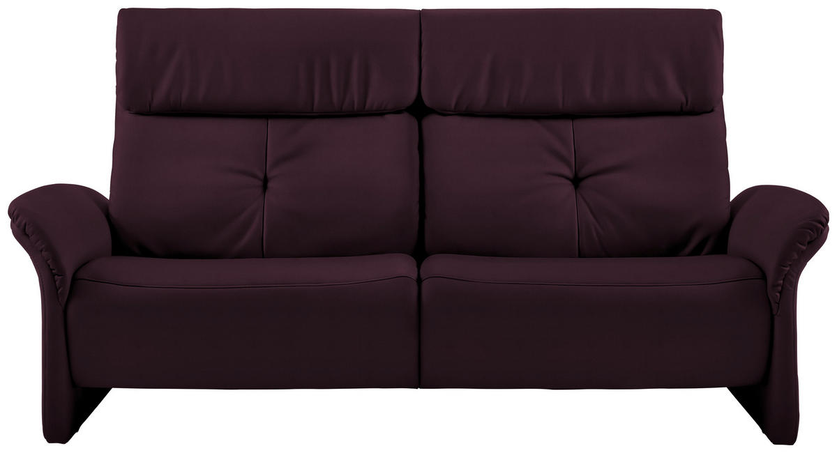 SITZGARNITUR Violett Echtleder  - Violett/Schwarz, KONVENTIONELL, Leder/Kunststoff (209/107/91cm) - Himolla Komfortklass