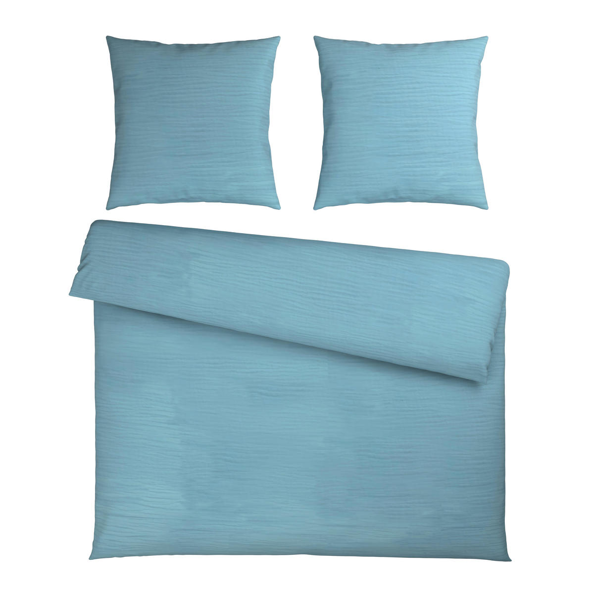 BETTWÄSCHE Musselin 200/200 cm  - Hellblau, Textil (200/200cm) - Novel