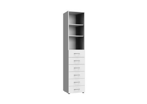 REGAL bijela  drvni materijal  - bijela/boje aluminija, Konvencionalno, drvni materijal/plastika (40,0/185,0/40,0cm) - Xora