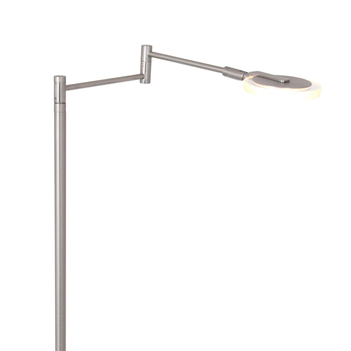 STEHLEUCHTE    - Edelstahlfarben, Design, Glas/Metall (23cm)