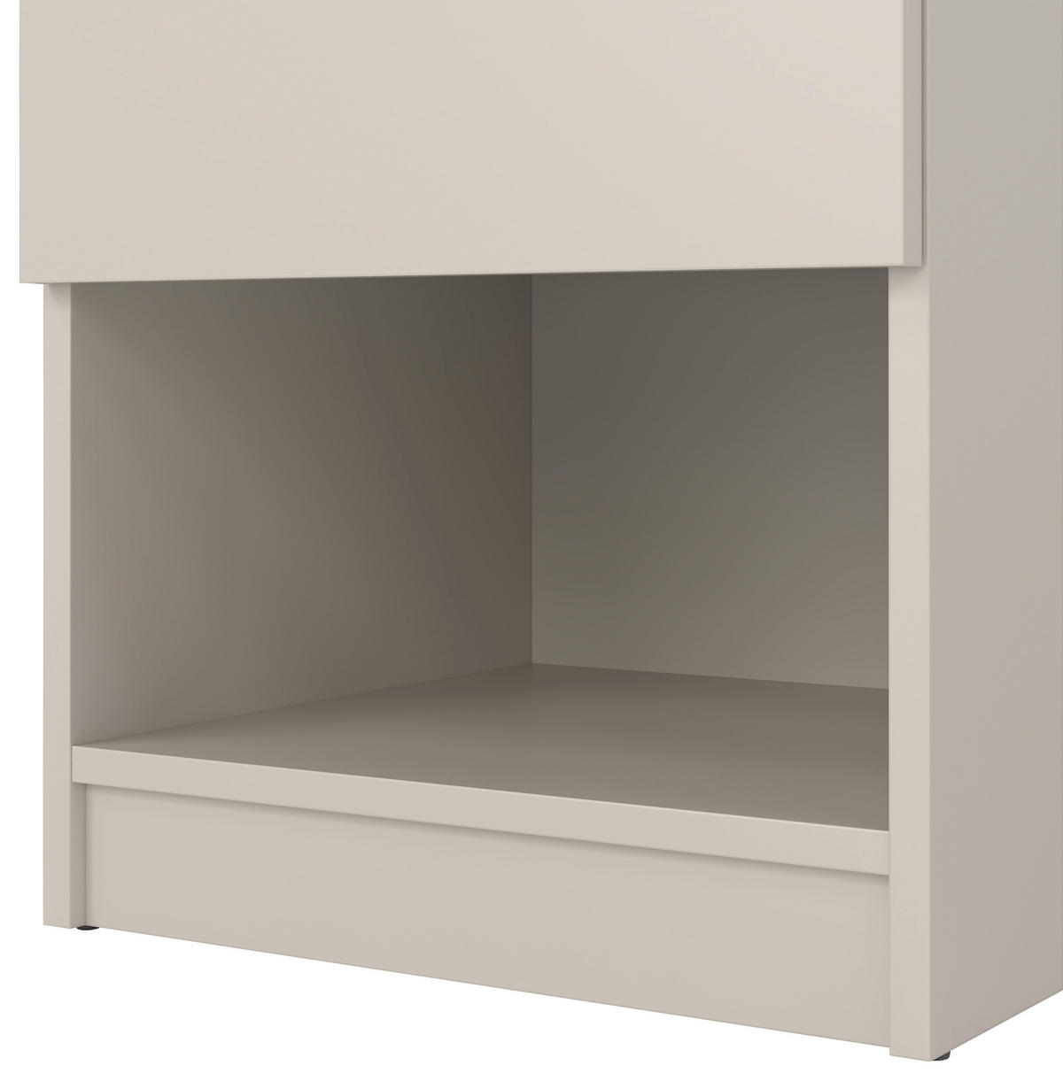 NOČNÍ STOLEK, barvy dubu, kašmírová, 40,4/49,5/40 cm - barvy dubu/kašmírová, Basics, kompozitní dřevo (40,4/49,5/40cm) - Boxxx
