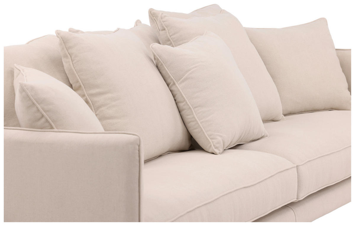 2-SITZER-SOFA in Beige  - Beige, Design, Holz/Textil (240/91/92cm) - Livetastic
