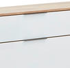 SIDEBOARD Eichefarben, Hellgrau Einlegeböden  - Eichefarben/Hellgrau, Design, Glas/Holzwerkstoff (180,4/99,8/40cm) - Voleo